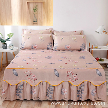 Hot selling Bed Skirt Bedspread on Case Style